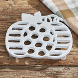 White Pumpkin Metal Trivet-Lange General Store