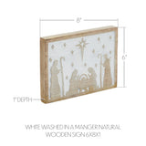 White Washed In A Manger Natural Wooden Sign-Lange General Store