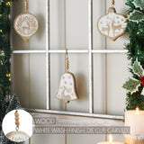 White Washed Winter Forest Natural Wooden Ornament Set of 3-Lange General Store