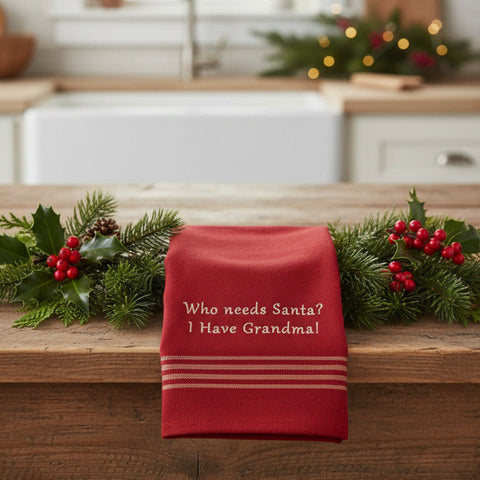 Who Needs Santa Dishtowel-Lange General Store