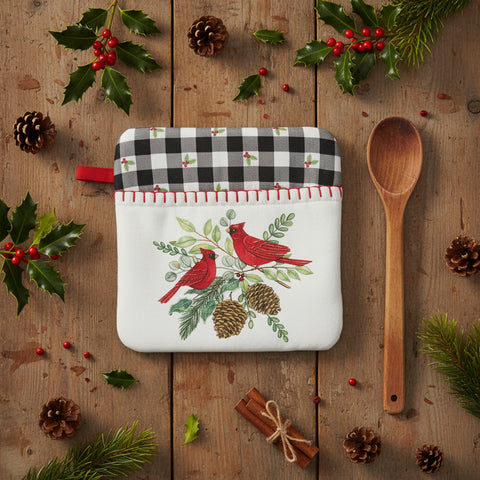 Winter Cardinal Pot Holder