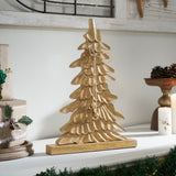 Winter Wonder Brushed Gold Wooden Trees-Lange General Store