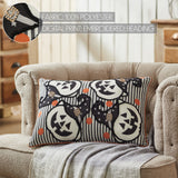 Witchy Pumpkins Striped Pillow-Lange General Store