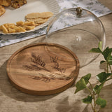 Wood Cheese Board with Glass Dome-Lange General Store