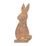 Wooden Bunny with Prim Burlap Star-Lange General Store