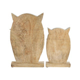 Wooden Owl Natural Set of 2-Lange General Store