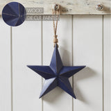 Wooden Star Ornament - Blue-Lange General Store