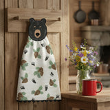 Woodland Bear Hang-Ups Kitchen Towel-Lange General Store
