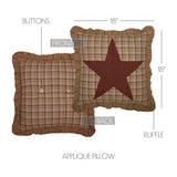 Woodland Brown Burgundy Star Pillow-Lange General Store