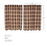Woodland Brown Tier Curtains 36"-Lange General Store