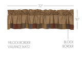 Woodsy Ridge Block Border Valance
