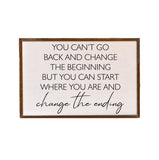You Can't Go Back and Change Rustic Sign-Lange General Store