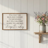 You Can't Go Back and Change Rustic Sign-Lange General Store