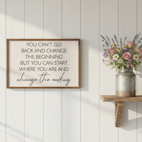 You Can't Go Back and Change Rustic Sign-Lange General Store