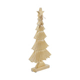 Yuletide Glow Brushed Gold Wooden Tree-Lange General Store