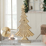 Yuletide Glow Brushed Gold Wooden Tree-Lange General Store