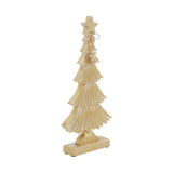 Yuletide Glow Brushed Gold Wooden Tree-Lange General Store