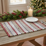 Square Christmas lifestyle image featuring one Barnwood Chindi Placemat