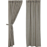 Ashlynn Ticking Stripe Long Panel Curtains-Lange General Store
