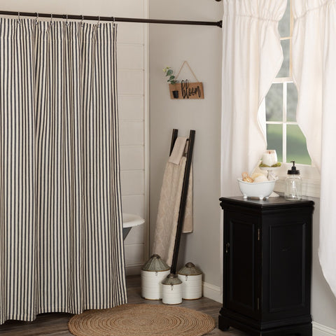 Ashmont Ticking Stripe Shower Curtain-Lange General Store
