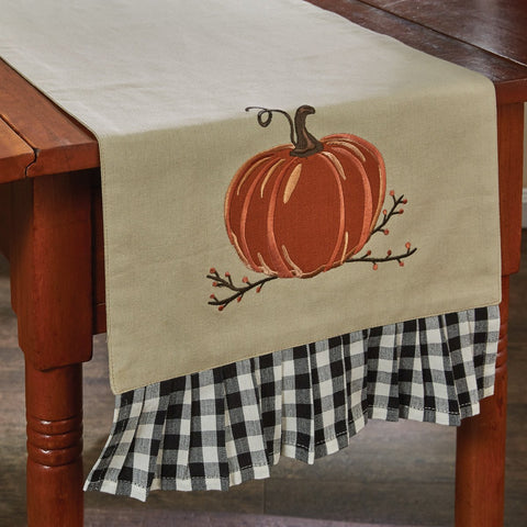 Autumn Checkerboard Table Runner-Lange General Store