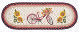 Autumn Red Bicycle Braided Table Runner-Lange General Store
