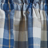 Bingham Blue Short Panel Curtains-Lange General Store