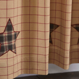 Bingham Star Applique Star Panel Curtains-Lange General Store