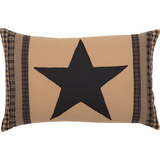 Black Check Star Pillow-Lange General Store