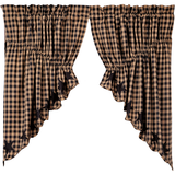 Black Star Prairie Swag Curtains-Lange General Store