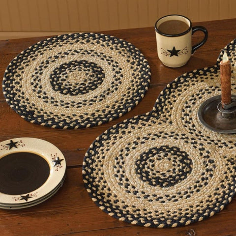 Black Wheat Braided Placemats-Lange General Store