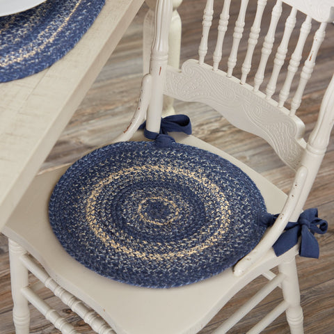 Blue Falls Braided Chair Pad-Lange General Store