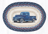 Blue Vintage Truck Braided Oval Placemats-Lange General Store