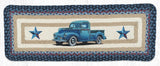 Blue Vintage Truck Braided Rectangle Table Runner-Lange General Store