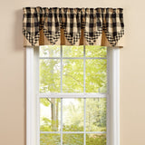 Buffalo Black and Tan Check Point Valance-Lange General Store