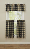 Wicklow Black and Tan Buffalo Check Valance-Lange General Store