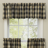 Wicklow Black and Tan Buffalo Check Valance-Lange General Store