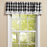 Buffalo Black and White Check Home Sweet Valance-Lange General Store