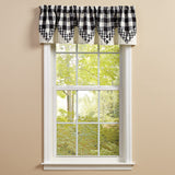 Buffalo Black and White Check Point Valance-Lange General Store