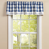 Buffalo Blue Check Home Sweet Valance-Lange General Store