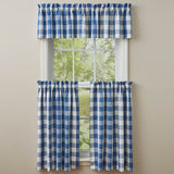 Wicklow Blue Buffalo Check Valance-Lange General Store