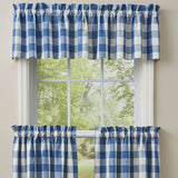 Wicklow Blue Buffalo Check Valance-Lange General Store