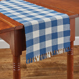 Buffalo Blue Check Yarn Table Runners-Lange General Store