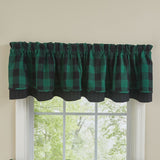 Wicklow Forest Buffalo Check Layered Valance-Lange General Store