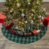 Buffalo Forest and Black Check Tree Skirt-Lange General Store