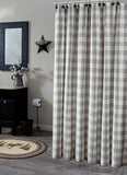 Wicklow Grey Check Shower Curtain-Lange General Store