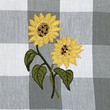 Buffalo Grey Check Sunflower Dishtowel-Lange General Store