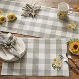 Buffalo Grey Check Sunflower Placemats-Lange General Store