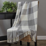 Wicklow Grey Check Throw-Lange General Store