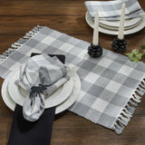 Wicklow Grey Check Yarn Placemats-Lange General Store